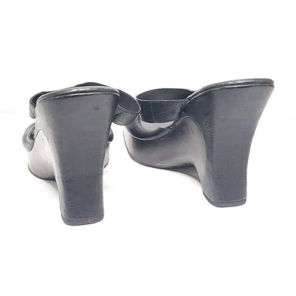 Calleen Cordero Platform Leather Wedges Size 8.5 - Picture 3 of 4